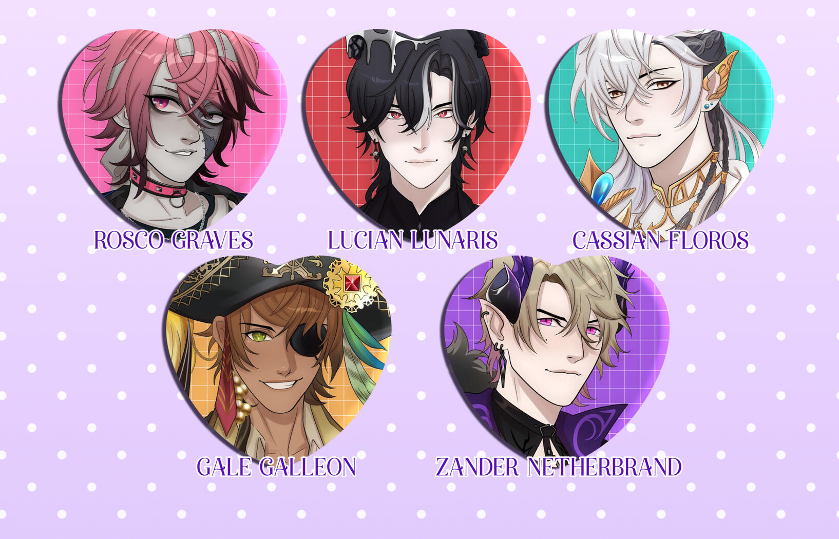 Avallum Heart Buttons